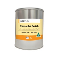 Gilly's 1L Clear Carnauba Polish Finishing Wax High Sheen For Timber/Marble