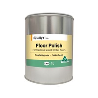 Gilly's 1L Clear Floor Polish Nourishing Wax Satin Sheen For Waxed Timber Floor