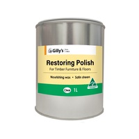 Gilly's 1L Clear Restoring Polish/Nourishing Wax For Timber Furniture/Floors