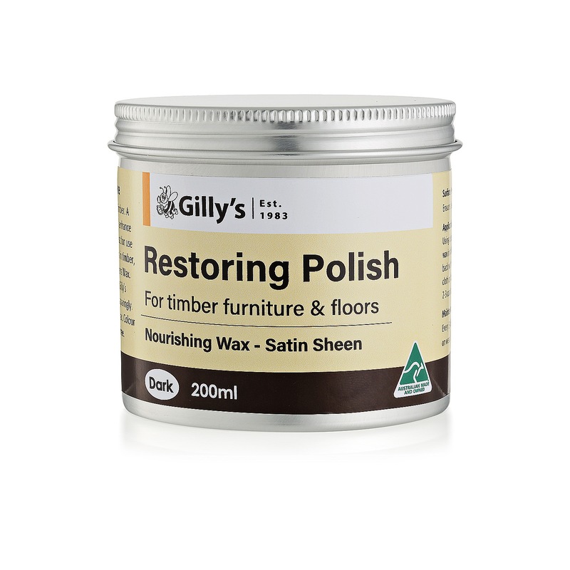 Buy Gilly's 200ml Dark Restoring Polish/Nourishing Wax For Timber