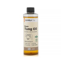 Gilly's 250ml Tung Oil Timber/Concrete Sealer/Decking/Chopping Board/Utensil Oil