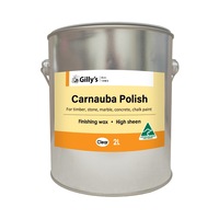 Gilly's 2L Clear Carnauba Polish Finishing Wax High Sheen For Timber/Marble