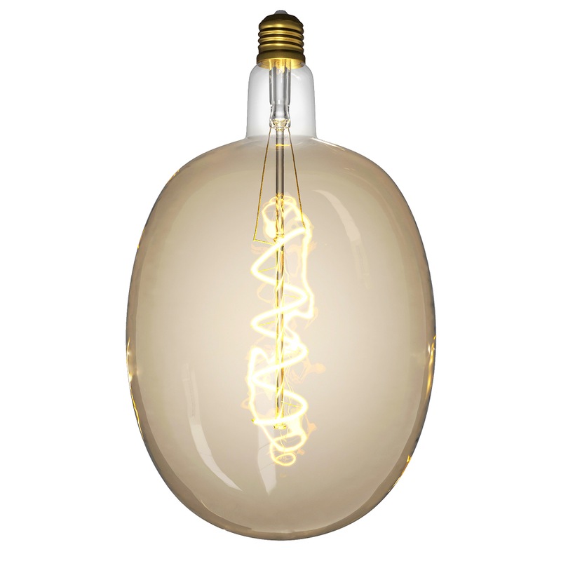 Buy Glowbe Lady O LED Soft Filament Dimmable Light Globe Gold 5W/E27
