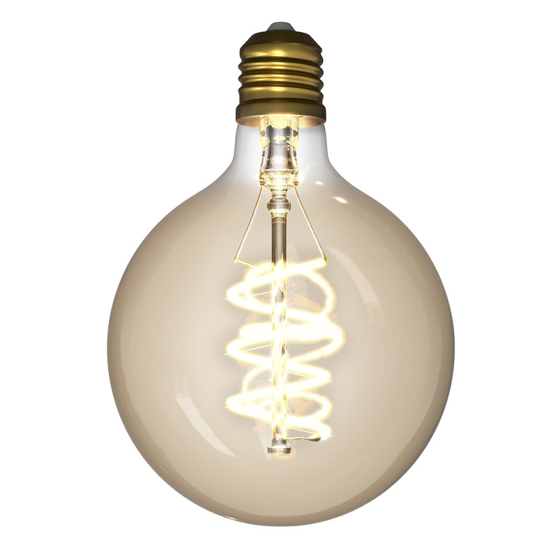 Buy Glowbe Queen Bey LED Soft Filament Dimmable Light Globe Gold 5W/E27