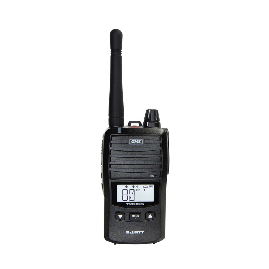 GME UHF CB 5/1 Watt IP67 Waterproof Handheld Radio Black
