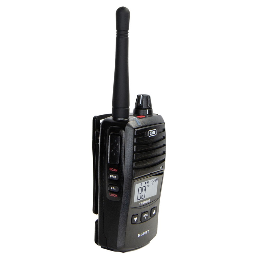 GME UHF CB 5/1 Watt IP67 Waterproof Handheld Radio Black