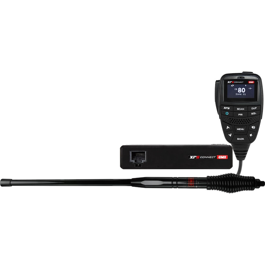 GME UHF CB XRS Connect Super Compact 80 Channel Radio Outback Pack Black