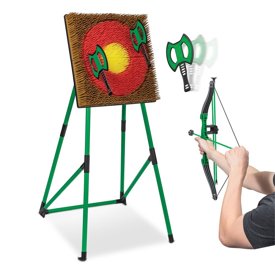 Go Play! 2 in 1 Axe Throw and Archery Set Kids/Childrens Outdoor Toy 8Y+