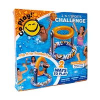 Go Play! 2 In 1 Sports Challenge Basketball/Football Inflatable Pool Game 3y+