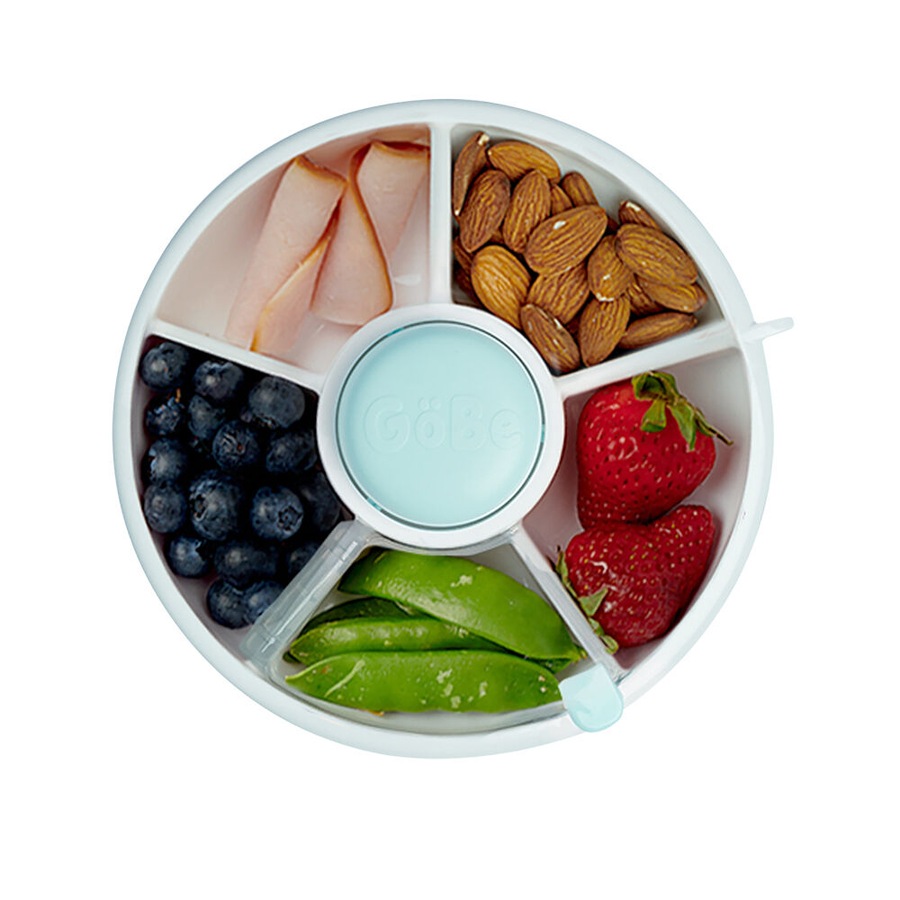 GoBe Original Round Snack Spinner Food Storage Container 16.5cm Blue 3y+