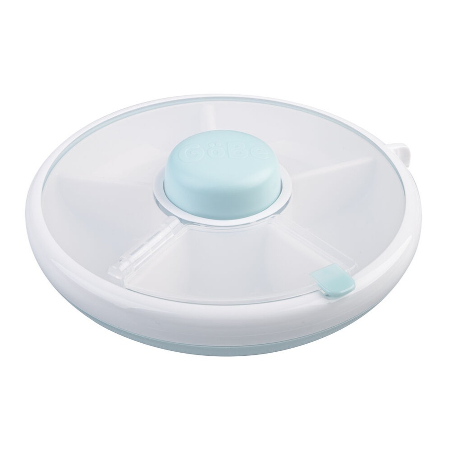 GoBe Original Round Snack Spinner Food Storage Container 16.5cm Blue 3y+