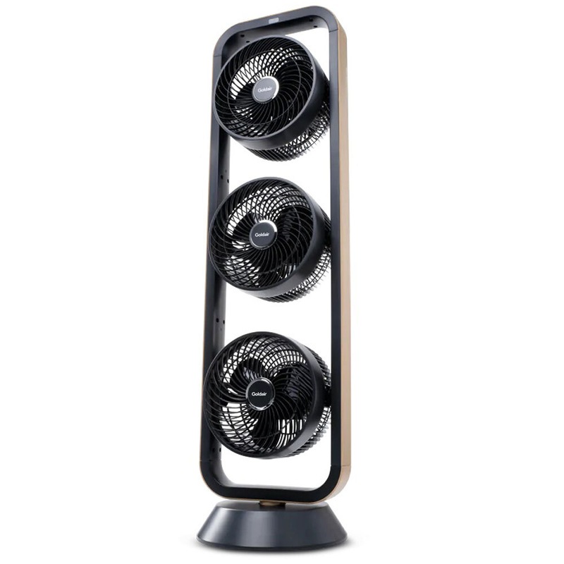 Buy Goldair Wood Finish 3Speed 100cm/105W Triple Tower Fan Standing