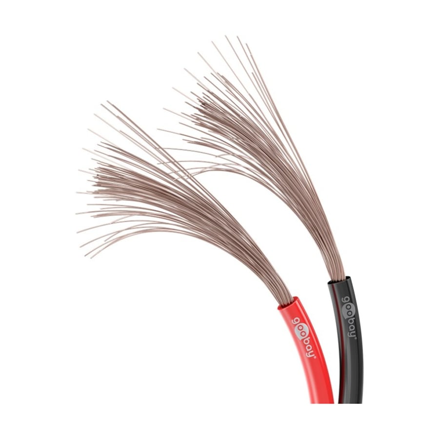 Goobay Speaker Cable 2 x 0.5 Sq mm CU 50M Loudspeaker Sound Quality - Red/Black