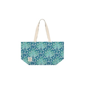 Good Vibes Everyday Eco Folding Tote Bag Peacock Paradise Print 34x38x20cm