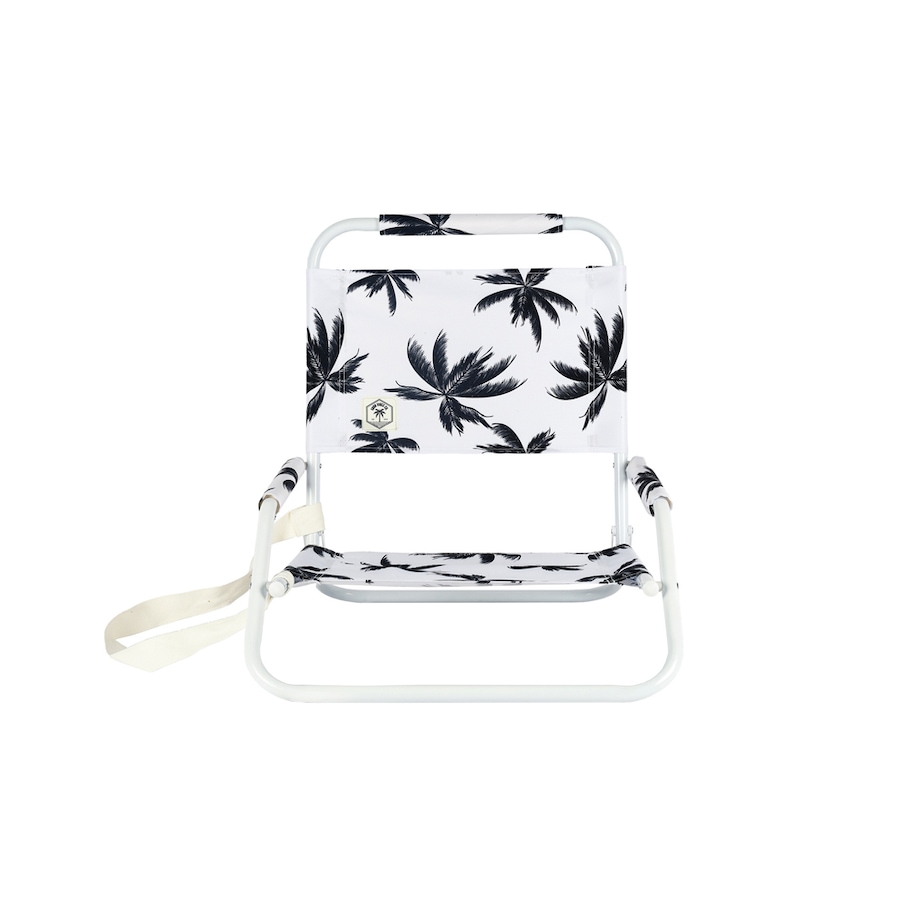 Good Vibes Outdoor Beach Chair Foldable With White Frme Havana Print 60x58x50cm
