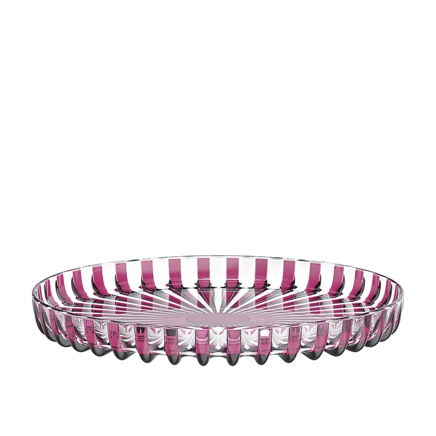 Guzzini Dolcevita 31x3.5cm Plastic Round Serving Storage Tray Container Amethyst