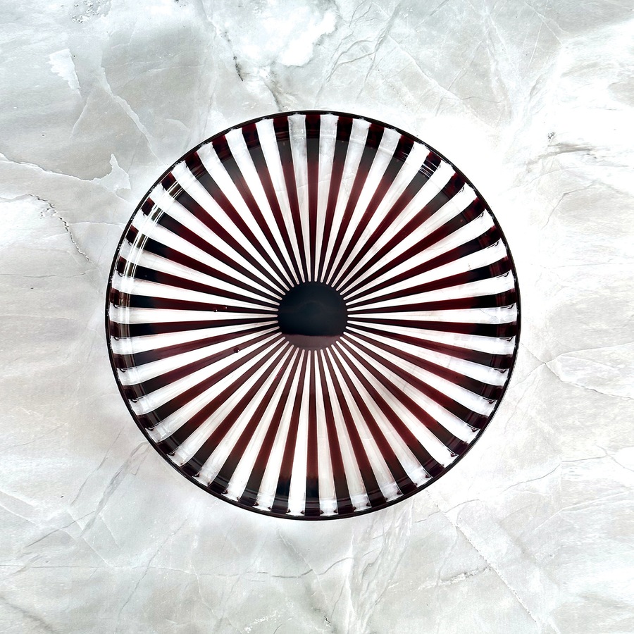 Guzzini Dolcevita 31x3.5cm Plastic Round Serving Storage Tray Container Amethyst