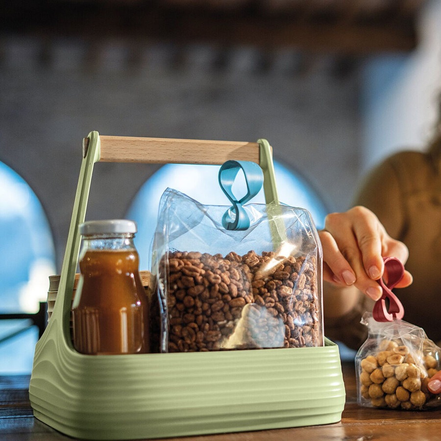 Guzzini Earth Tierra All Together Table Caddy Organiser w/ Handle Terracotta