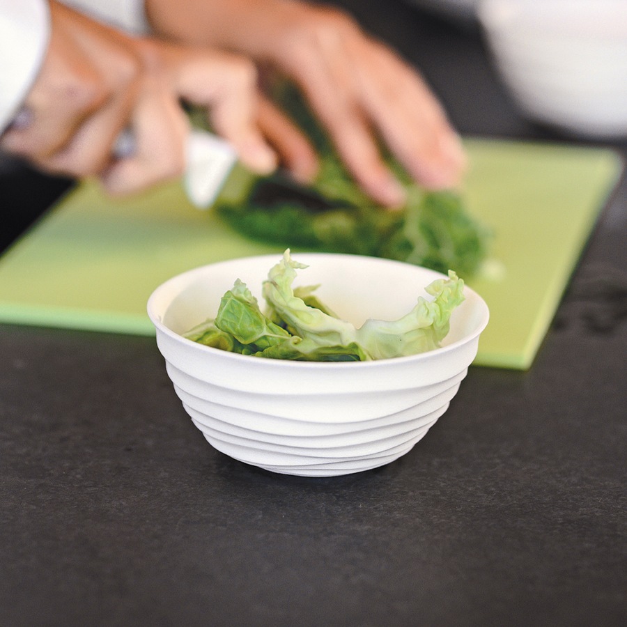 Guzzini Tierra Plastic 12.2cm/348ml Round Soup/Rice Bowl Container Small White