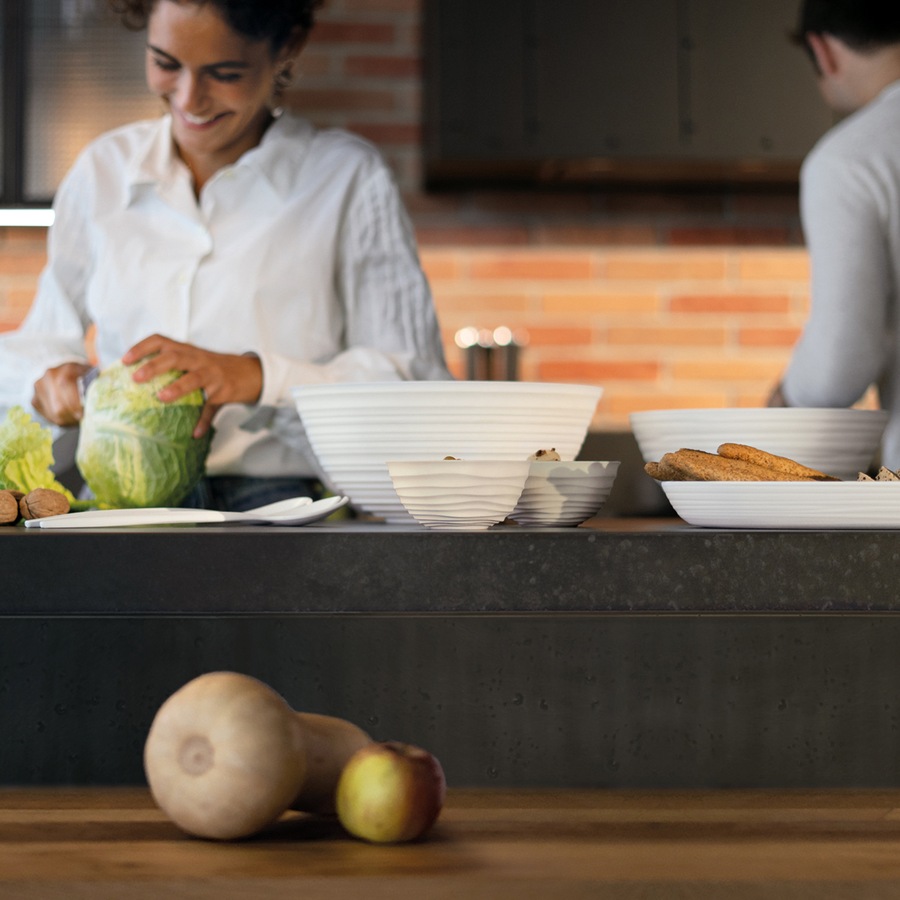 Guzzini Tierra Plastic 12.2cm/348ml Round Soup/Rice Bowl Container Small White