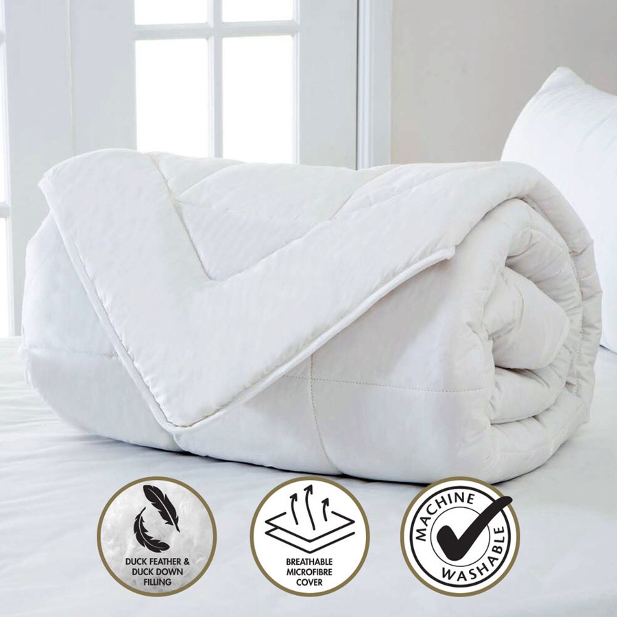 Hacienda Luxurious Duck Feather Quilt/Doona/Duvet 500gsm for Double Size Bed