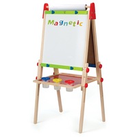 Hape All-In-1 Drawing/Whiteboard/Blackboard 110cm Easel Art Accessories Kids 3+