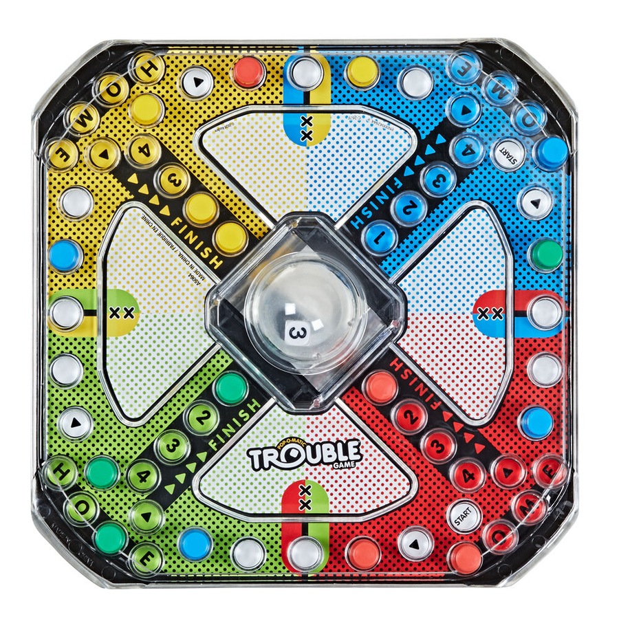 Hasbro Classic Trouble Board Game With Pop-o-Matic Bubble Dice 5Y+