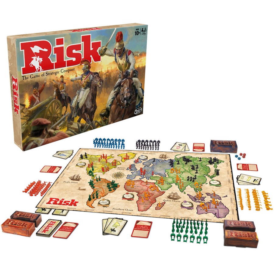 Hasbro Risk Strategic Conquest Family and Friends Board Game 10Y+