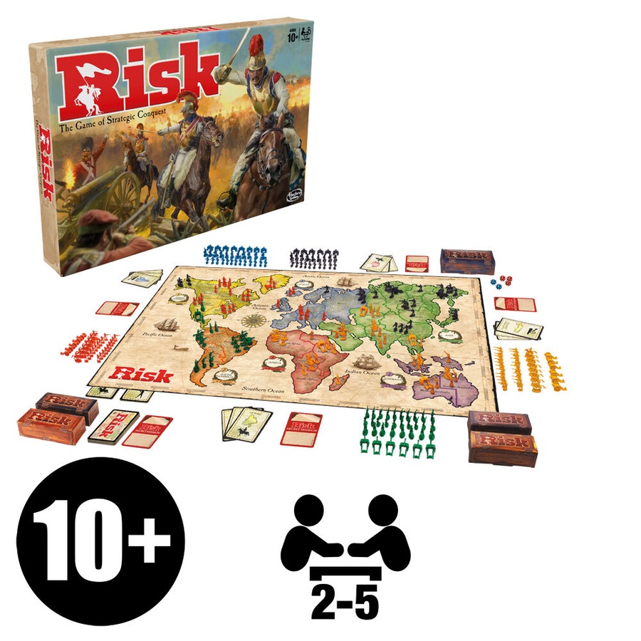 Hasbro Risk Strategic Conquest Family and Friends Board Game 10Y+
