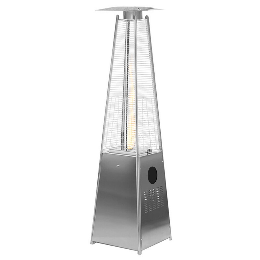 Havana Outdoors Steel Gas Pyramid Patio/Garden Outdoor Heater 227x52cm Stainless
