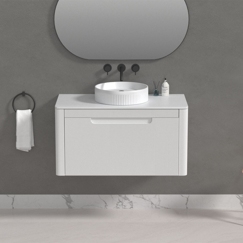 Buy Haven Home Sorrento Wall Hung Bathroom Vanity 900mm White w ...