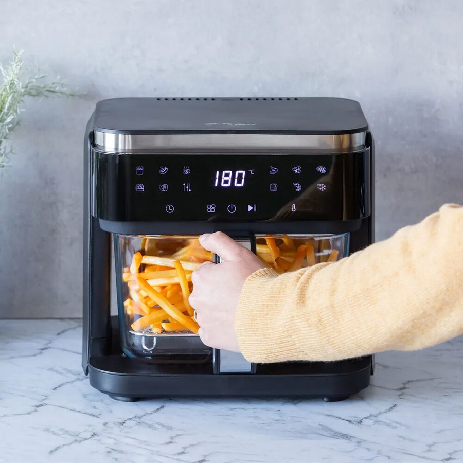 Healthy Choice 6L Digital Air Fryer/Electric Airfryer Oven w/Glass Basket 1400W