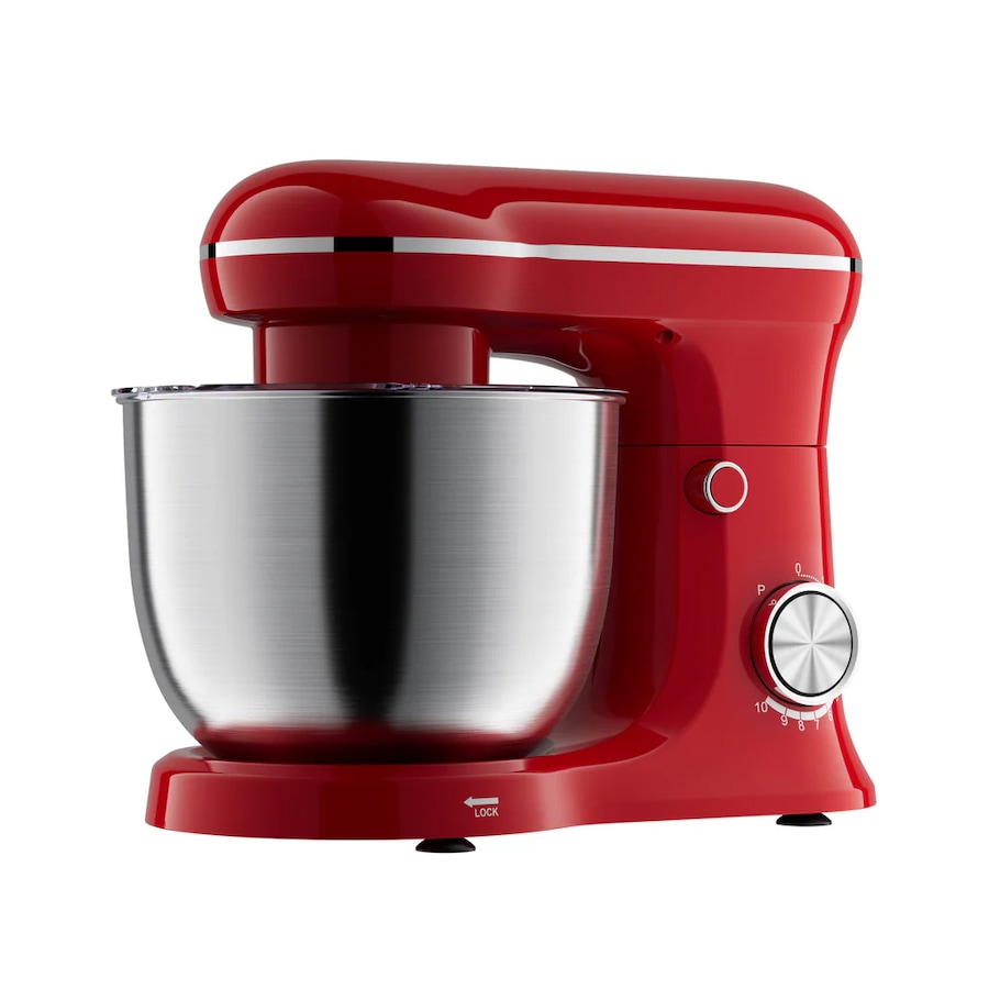 Healthy Choice Electric 400W Mix Master 5L Stand Mixer w/Bowl/Whisk/Beater Red