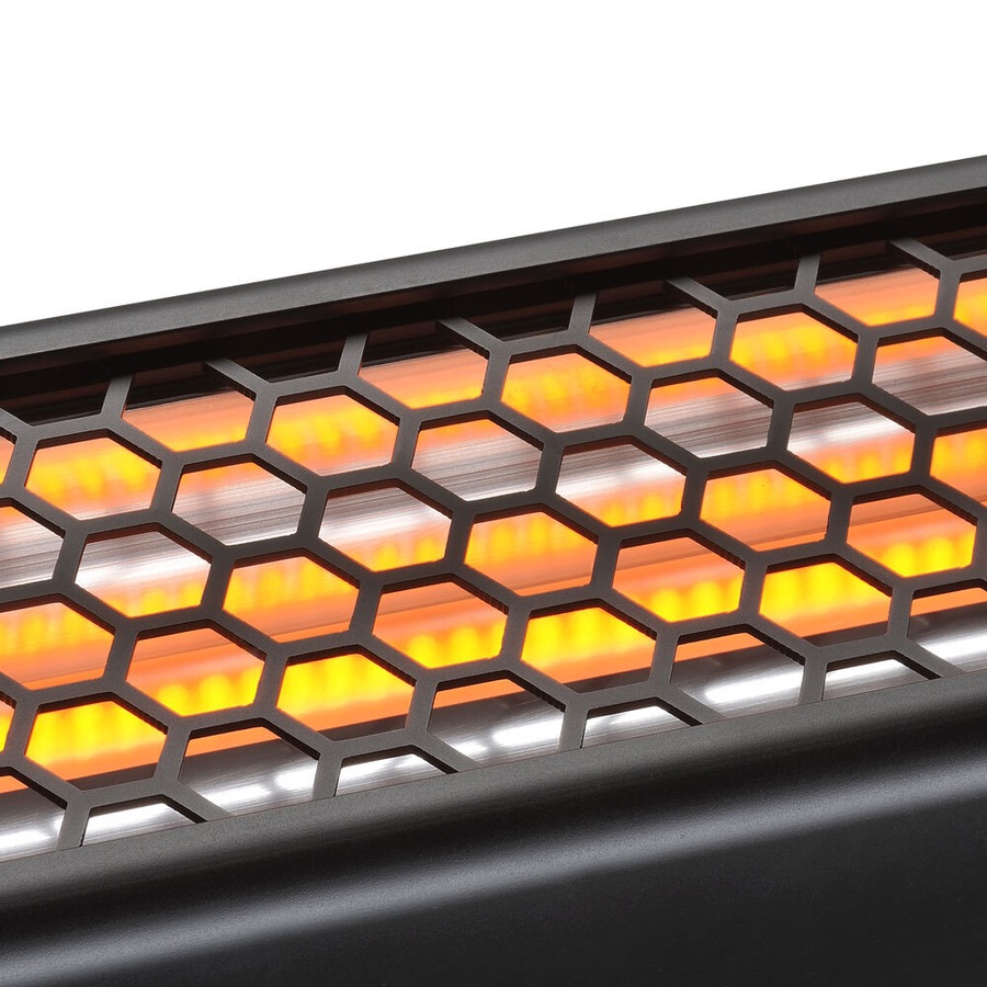 Heatstrip 3200W Intense Electric Heater & 2pc 60cm Heater Ext Mount Poles Black