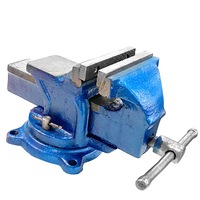Heavy Duty 125mm Bench Vise Swivel Locking Base Tabletop Clamp Cast Steel Tool