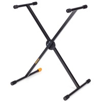 Hercules Foldable Music Instrument Single X Stand/Holder for Keyboard/Piano BLK