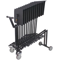 Hercules Pull Trolley Cart Musical Instrument Holder/Storage for Music Stands BK