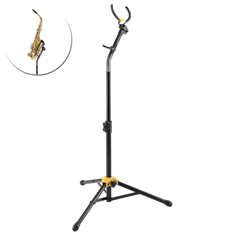 Hercules Tall AGS Musical Instrument Stand/Holder for Alto/Tenor Saxophone Black