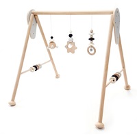 Hess Spielzeug 60cm Wooden Activity Play Gym Toy Baby/Infant 0m+ Natural Black