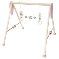 Hess Spielzeug 60cm Wooden Activity Play Gym Toy Baby/Infant 0m+ Natural Pink