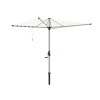 Hills 6 Line Rotary Galv Steel Clothesline Outdoor 38m Drying Space Surfmist