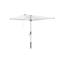 Hills 7 Line Rotary Galv Steel Clothesline Outdoor 48m Drying Space Surfmist