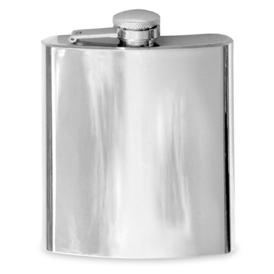 Hip Drinking Stainless Steel Pocket Flask Spirits/Alcohol Shiny Silver 7oz/210ml