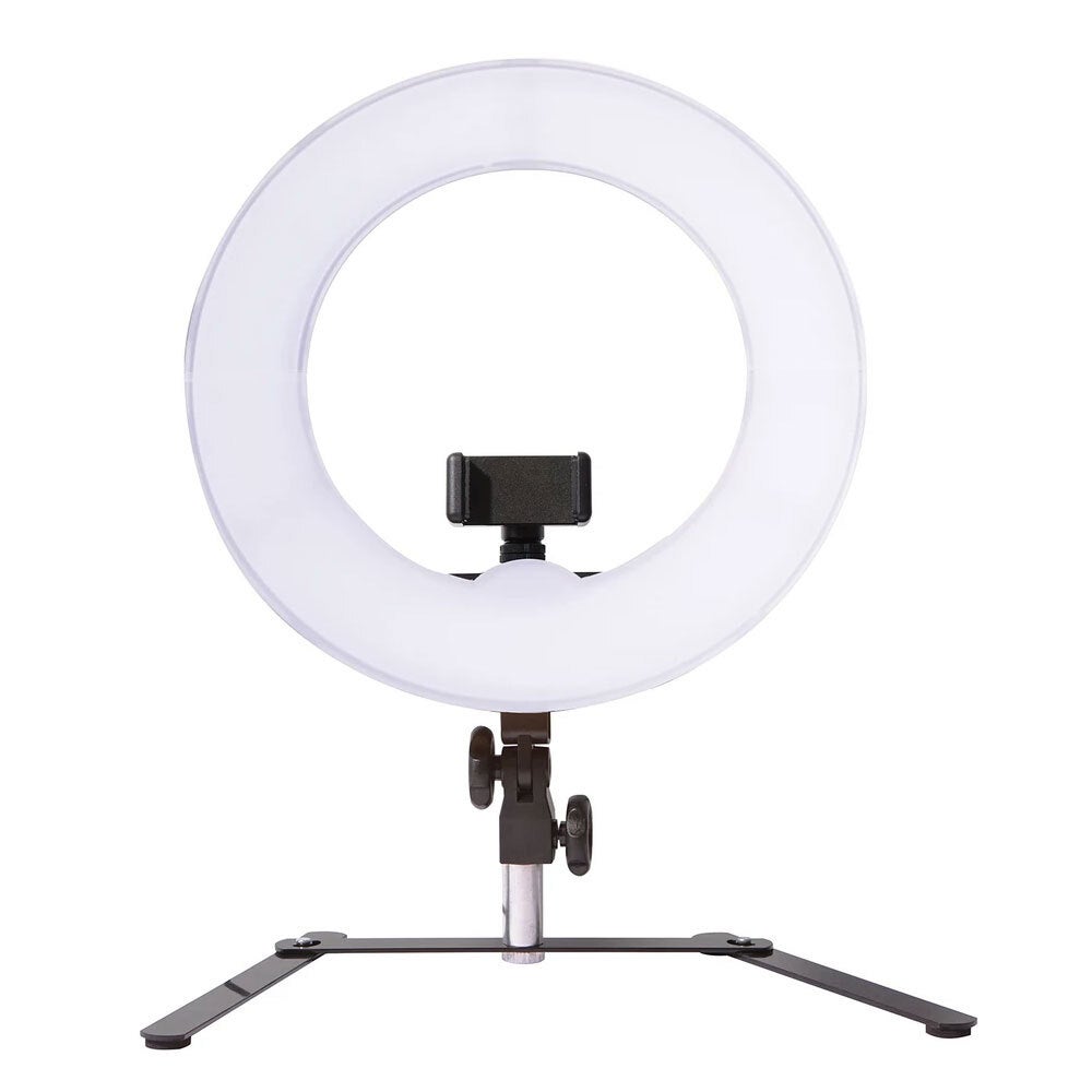 Homedics 12" Portable Table Beauty Ring Light Selfie Lighting Stand w/Phone Clip