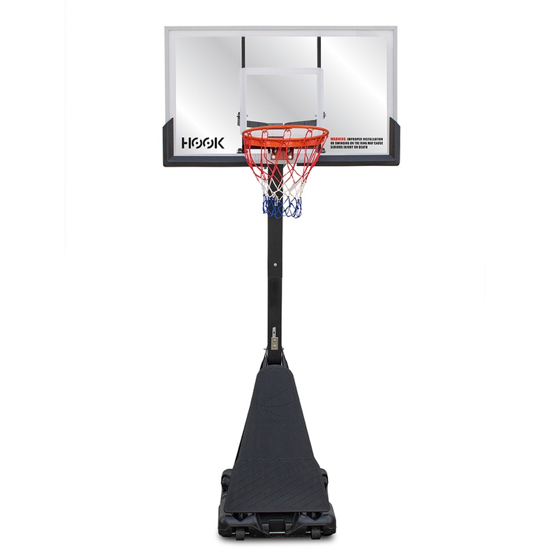 Buy Hook 54" Breakaway Screw Jack Angled Acrylic Basketball System/Hoop