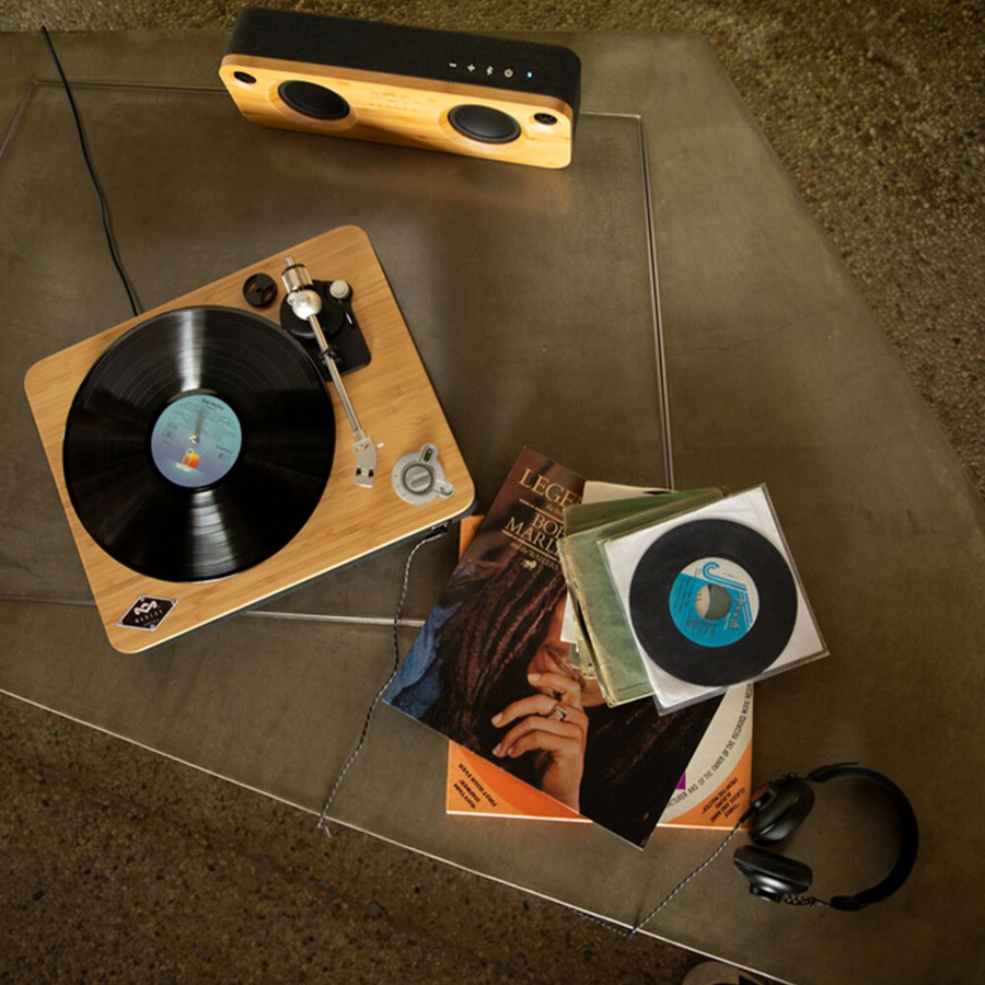 House of Marley Stir It Up Wireless Bluetooth Turntable/Vinyl Record Player BLK