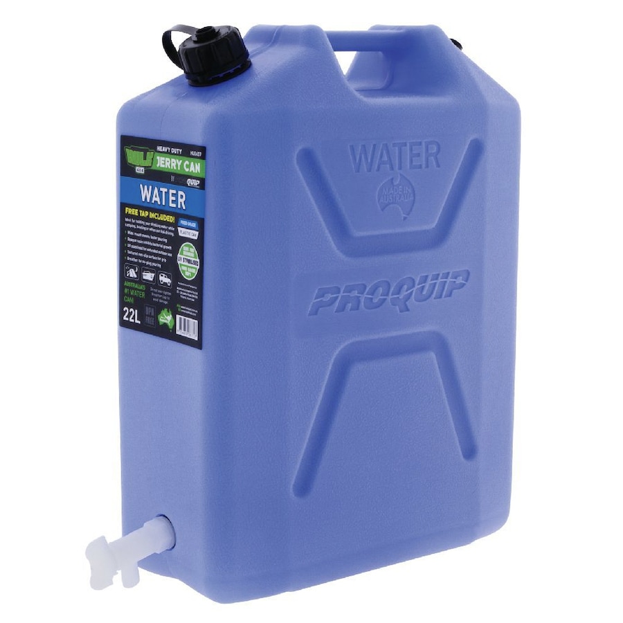 Hulk 4x4 Heavy Duty Plastic Food Grade Water Jerry Can/Container 22L w/ Tap