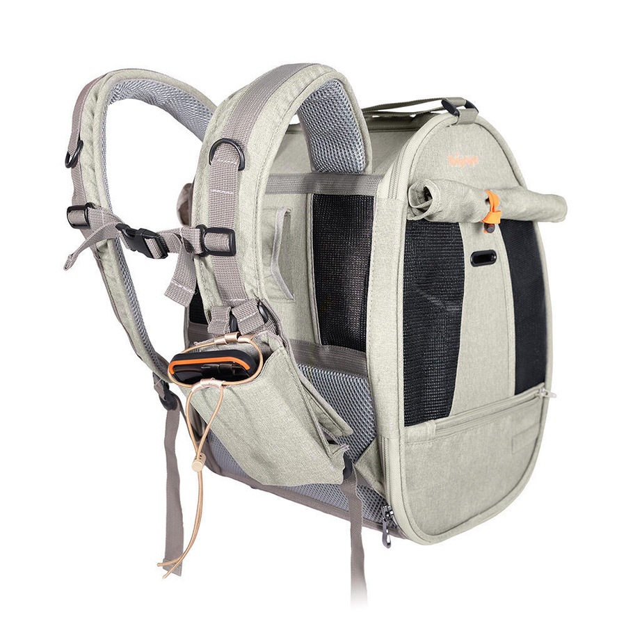 Ibiyaya Adventure Cat & Small Dog Pet Travel Carrier Backpack Grey/Green
