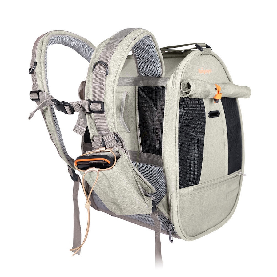 Ibiyaya Adventure Cat & Small Dog Pet Travel Carrier Backpack Grey/Green