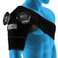 Ice20 Ice Therapy Double Shoulder Cold Compression Wrap w/ Strap/Bag